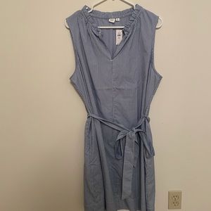 NWT classic gap blue striped dress